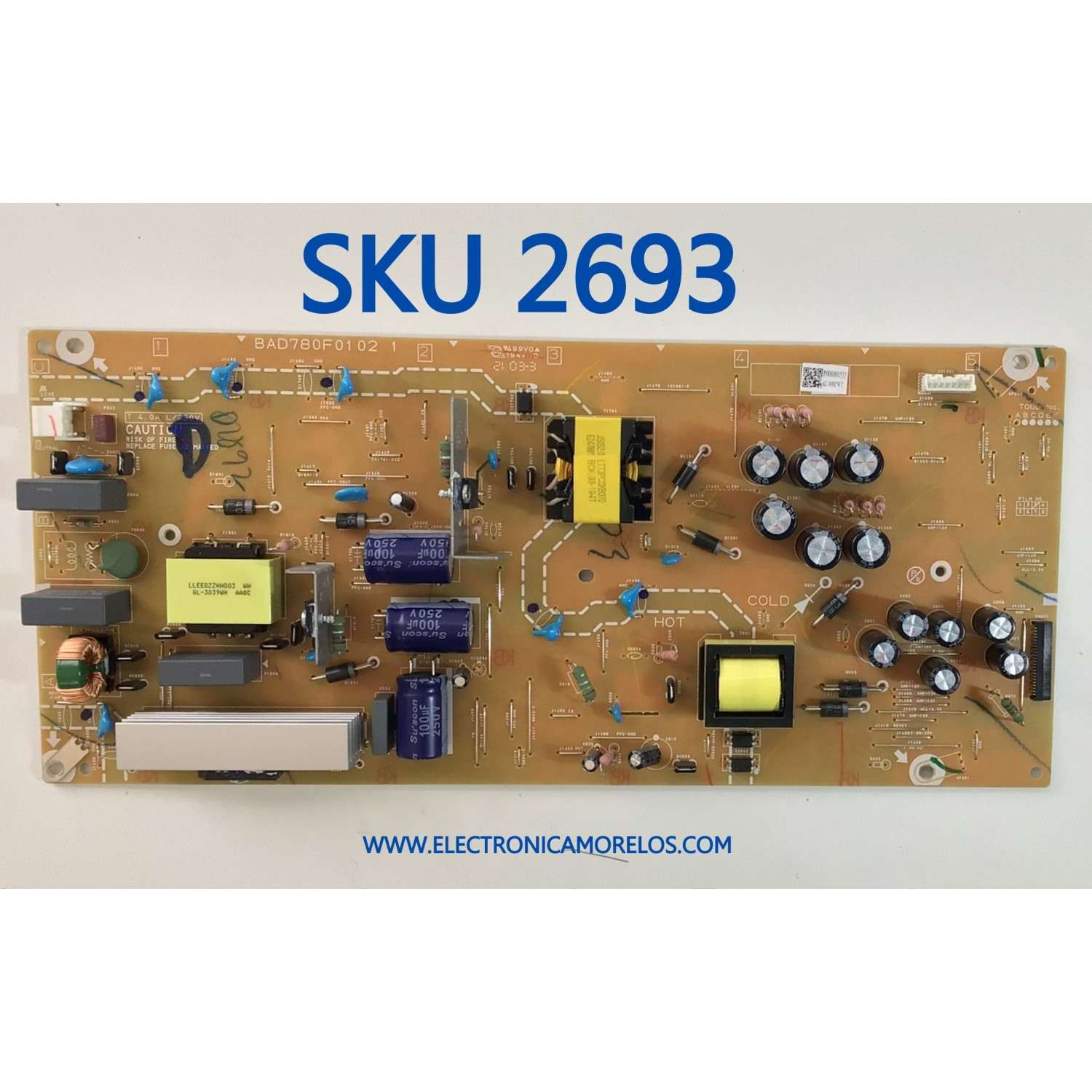 FUENTE PARA TV PHILIPS / NUMERO DE PARTE AD189MPWT / BAD780F0102 1 / P000001533 / PANEL UCF84XA-G045 / MODELO 65PFL5766/F7